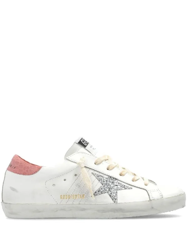 Golden Goose Super Star Leather Upper Glitter Star Coconut Printed Heel Shoes