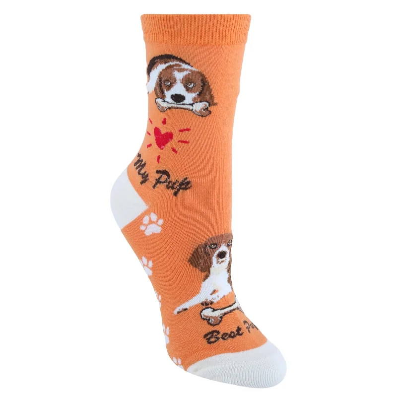 CTM® Women's My Pup Crew Novelty Socks