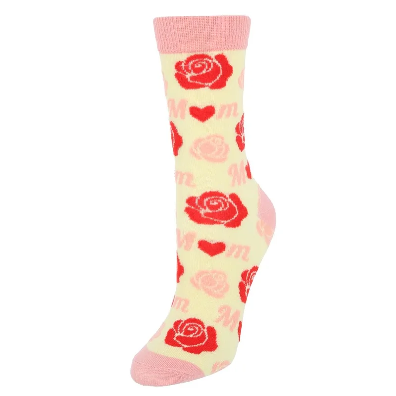 CTM® Women's Soft I Love Mom Novelty Socks (1 Pair)