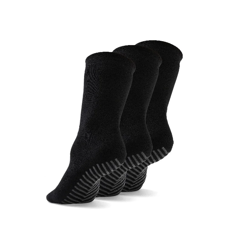 Gripjoy Men's Crew Socks with Grips (Pack of 3)