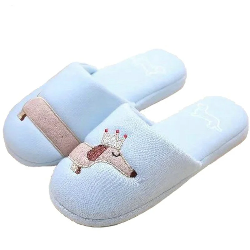 Queen Dachshund indoor slippers