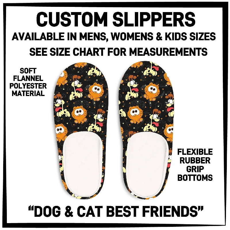 SL1P - Dog & Cat Best Friends Custom Slippers - Preorder ETA: Mid-Oct