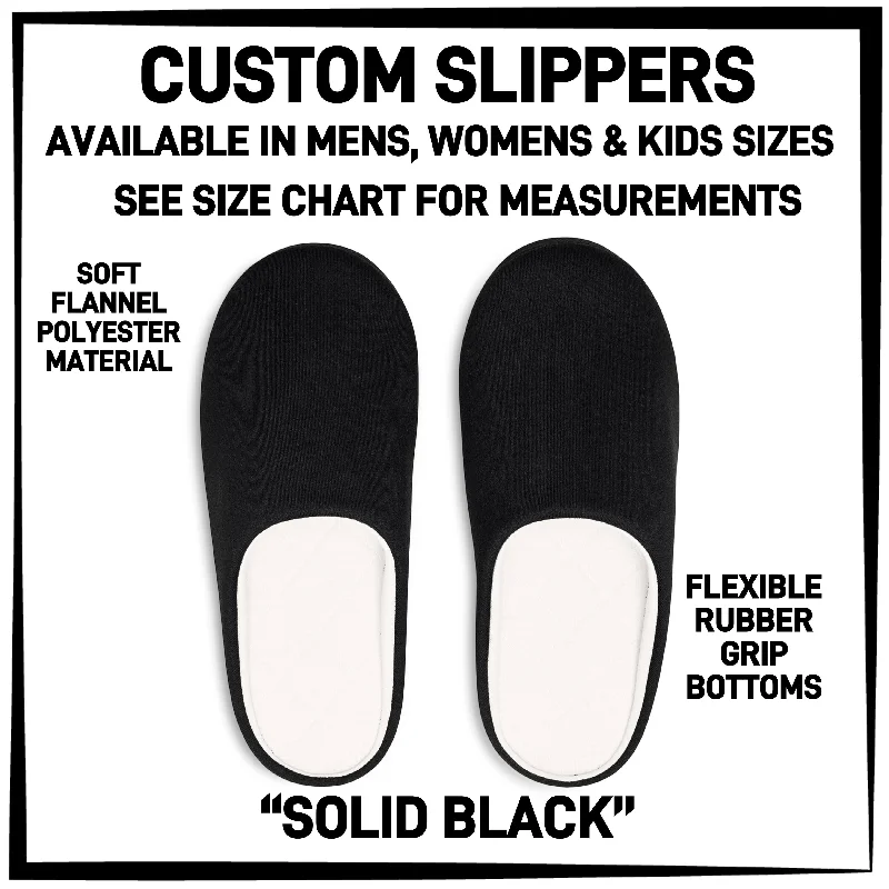 SL1P - Solid Black Custom Slippers - Preorder ETA: Mid-Oct