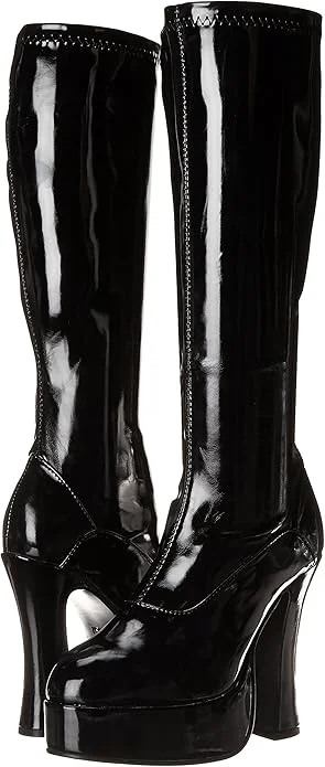 Chacha Patent Stretch Knee Boots