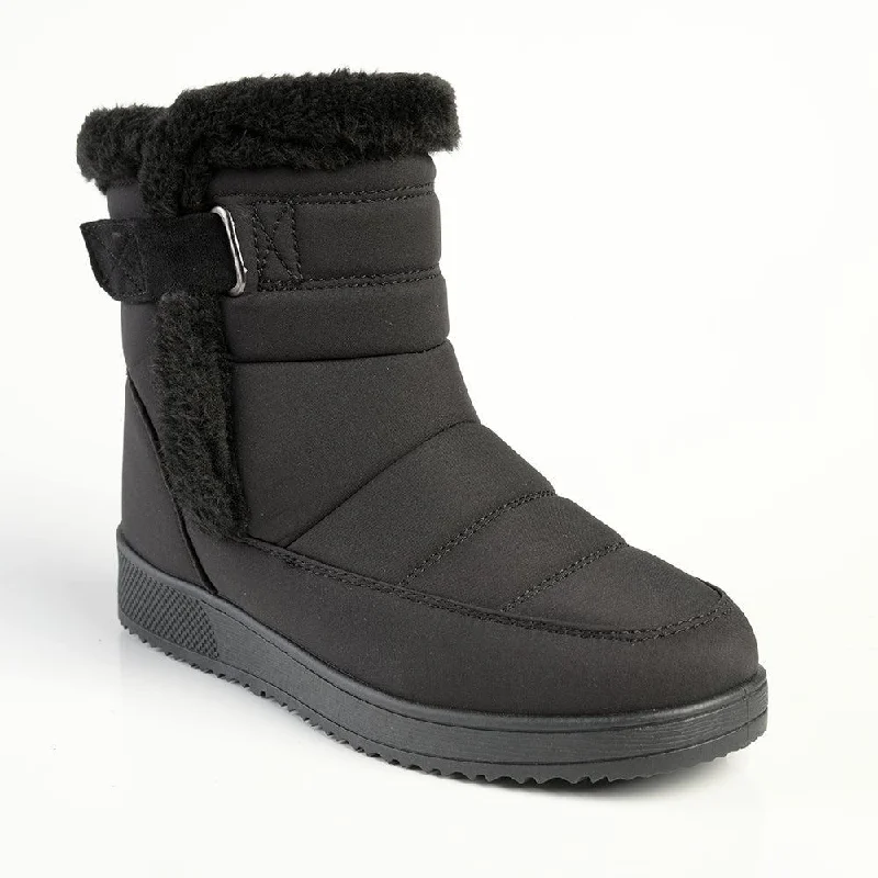 Franco Puff Shaft Wedge Fashion Boot - Black