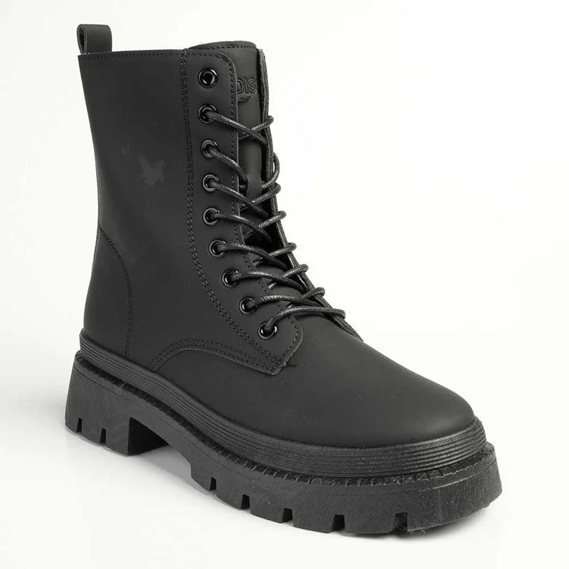 Madison Fallon Combat Boot - Black