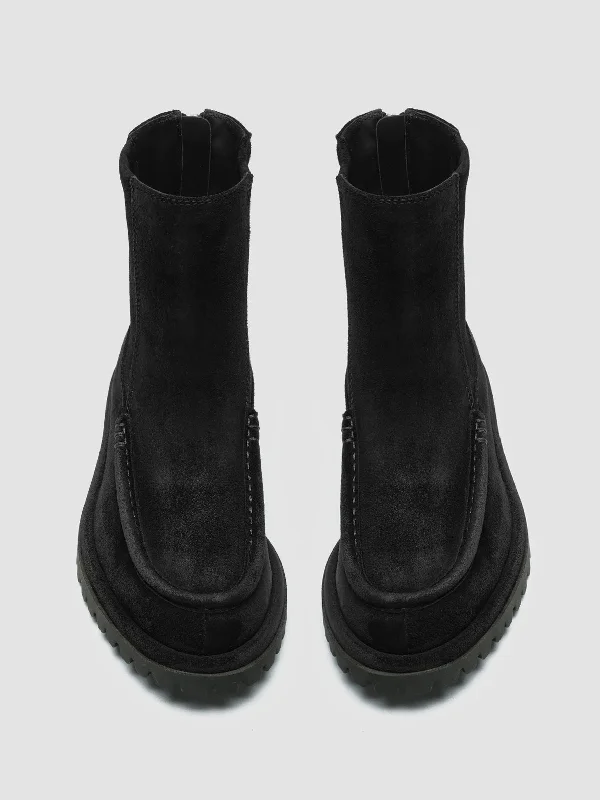 SPECTACULAR W 107 - Black Suede Zip Boots