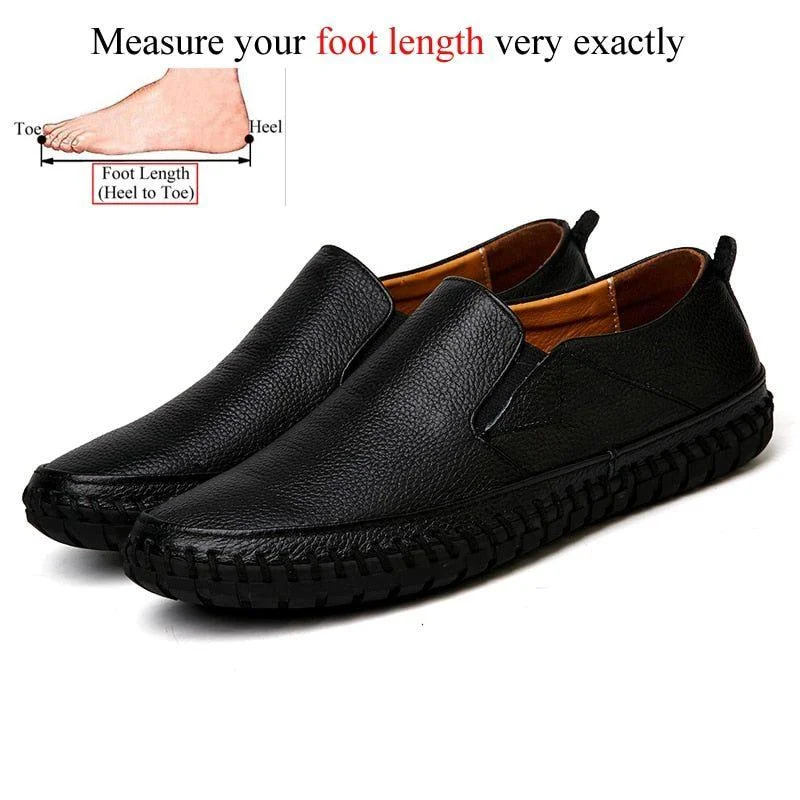 Handmade Lazy Driving Leather Men's Casual Shoes BCA1640