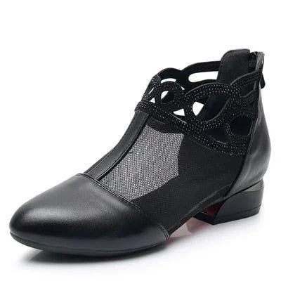 Leather Ankle Boots: Women's Casual Shoes and Sandals GT1236