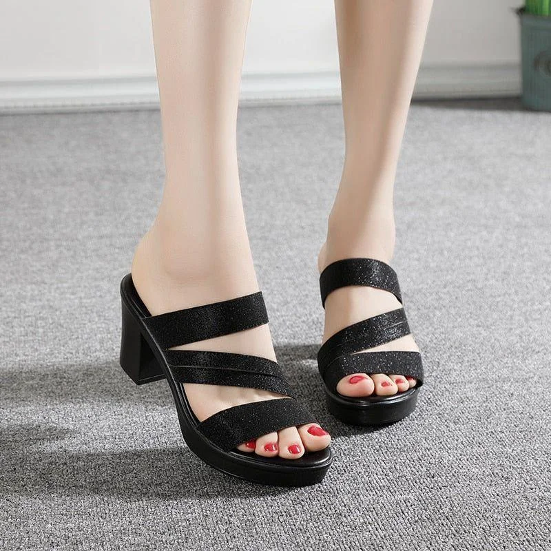 Women's Casual Shoes GCSG43 Slippers Sandals High Heels