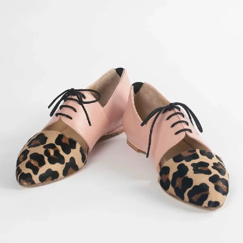 Pink Leopard Print Oxford by Lordess