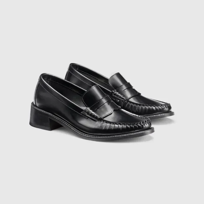 G.H. BASS WHITNEY HEEL LOAFER BLACK