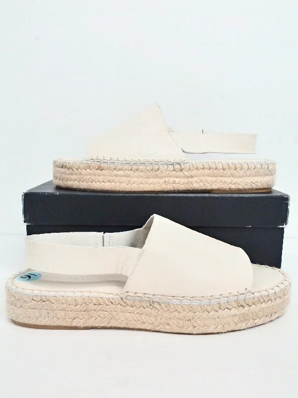 Whistle Women's Nile Slingback Espadrille White Leather Size 40