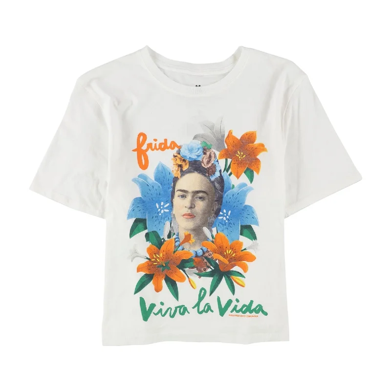 Junk Food Womens Viva La Frida Crop Graphic T-Shirt