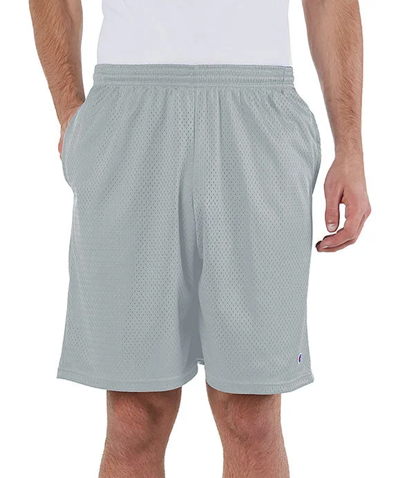 81622 - Champion Adult Mesh Shorts with Pockets | Athletic Grey