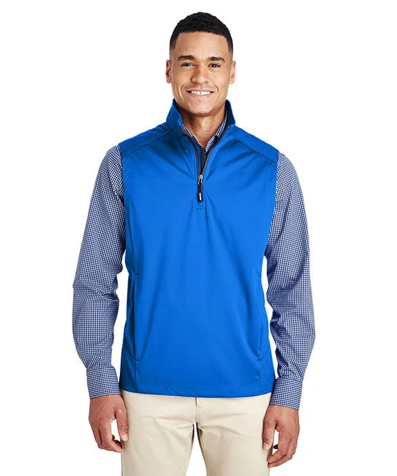 CE709 - Core 365 Mens Techno Lite Three-Layer Knit Tech-Shell Quarter-Zip Vest | True Royal