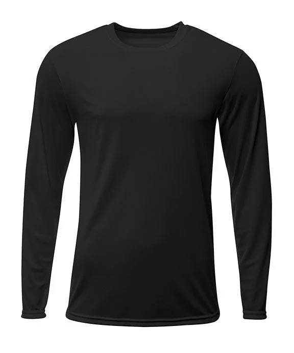 N3425 - A4 Mens Sprint Long Sleeve T-Shirt | Black