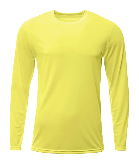 N3425 - A4 Mens Sprint Long Sleeve T-Shirt | Safety Yellow