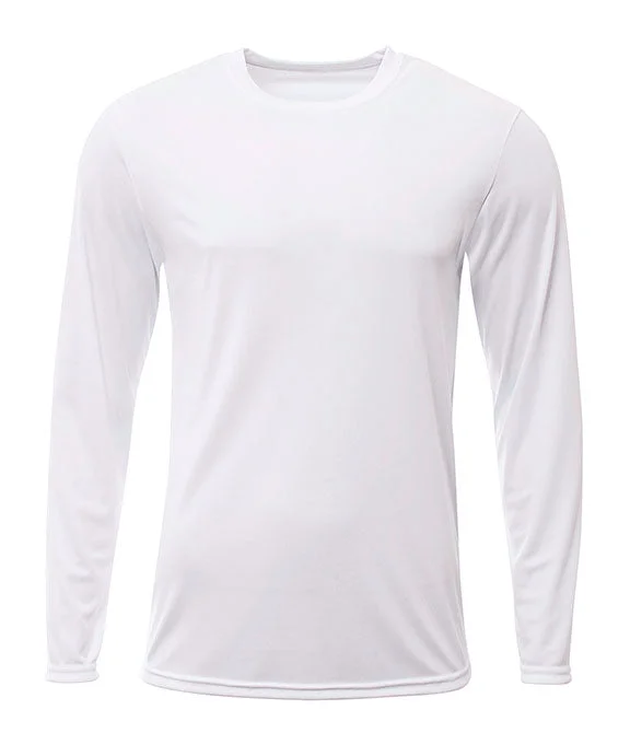 N3425 - A4 Mens Sprint Long Sleeve T-Shirt | White