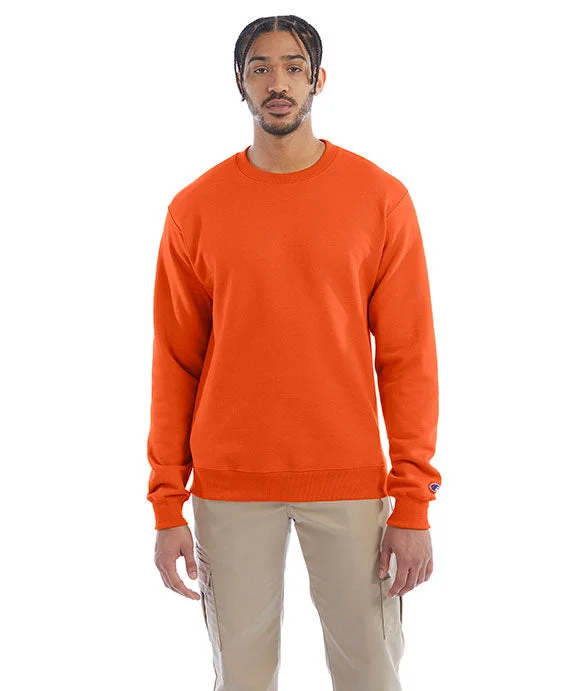 S600 - Champion Adult Powerblend® Crewneck Sweatshirt | Orange